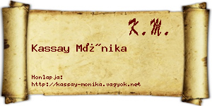Kassay Mónika névjegykártya