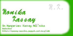 monika kassay business card